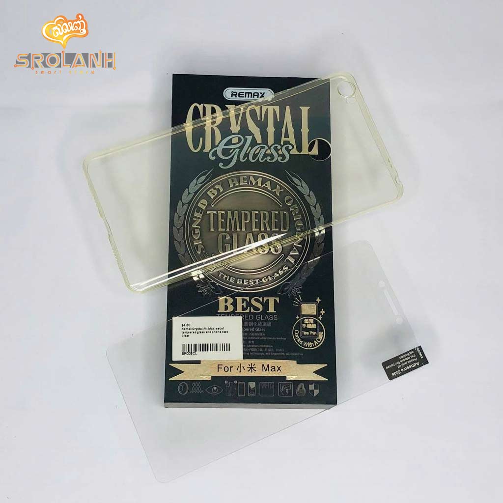 Remax Crystal(Mi Max) set of tempered glass and phone case