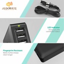 RAVPOWER 60W 6-Port USB Wall Charger With USB-C RP-PC033