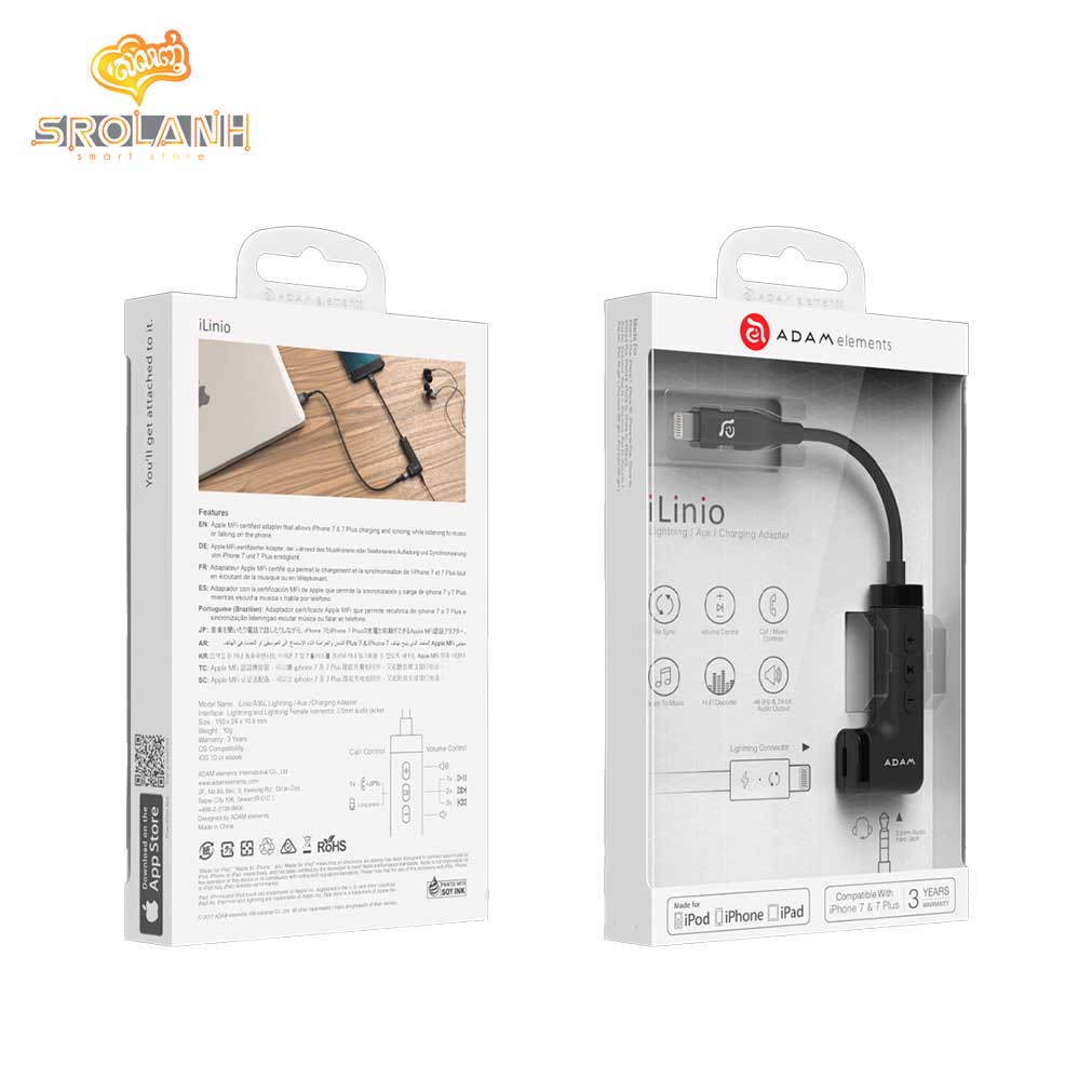 ADAM ELEMENTS Ilinio Lightning/AUX/Charging Adapter