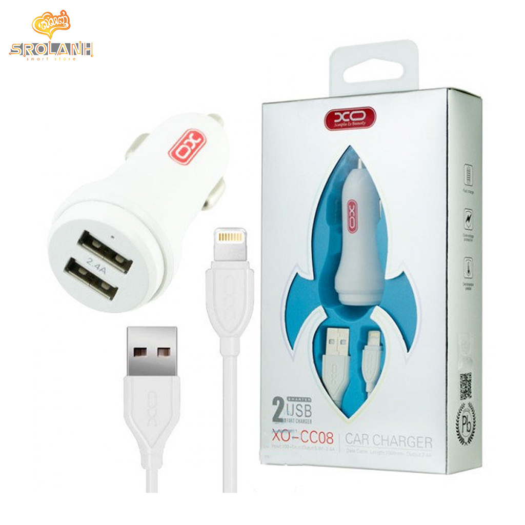 XO-CC-08 Dual USB car charger suit lighning