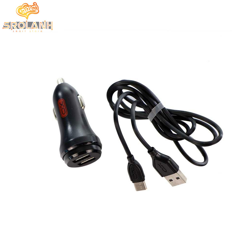 XO-CC-08 Dual USB car charger suit Type-C