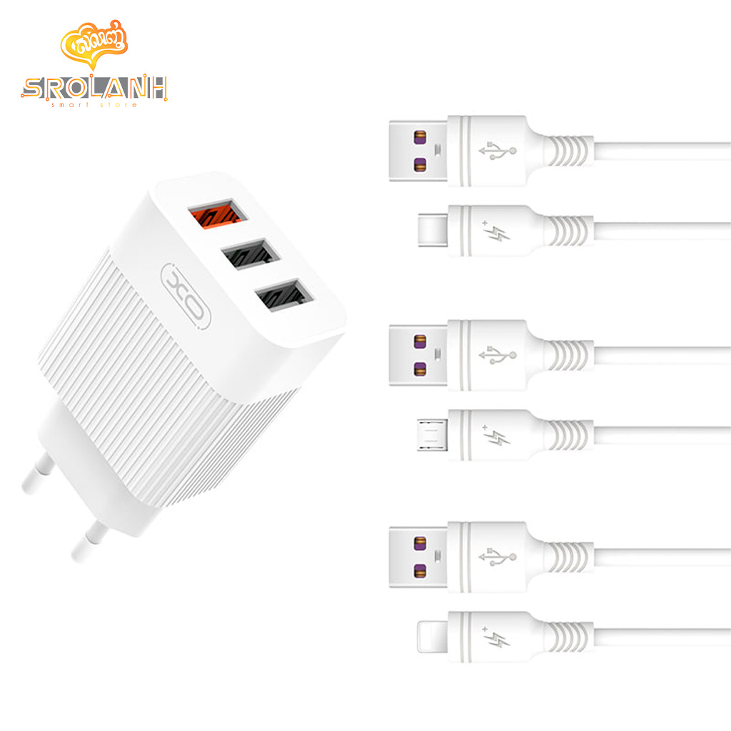 XO L72 EU QC3.0+2.1A 3USB Charger