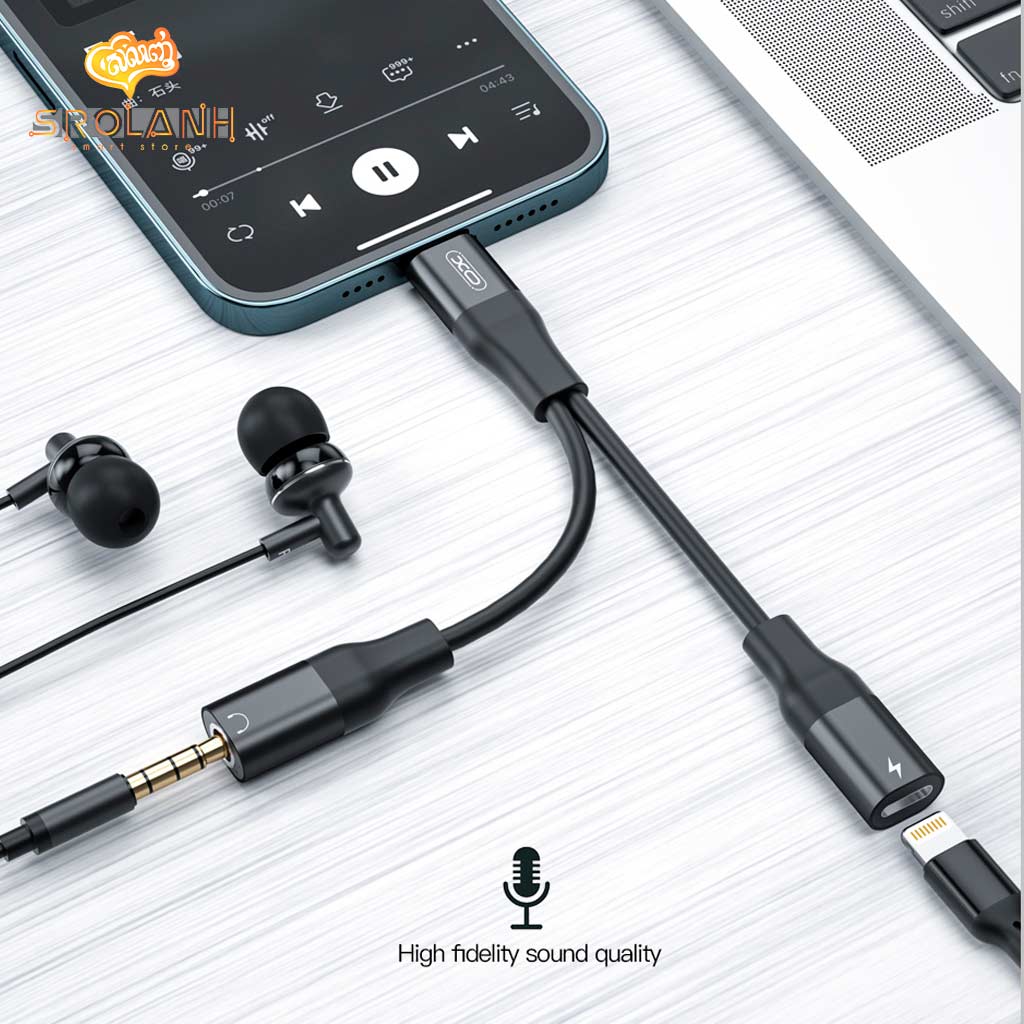 XO NB181B Audio Adapter Lightning to 3.5+Lightning 