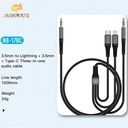 XO NB178C 3in1 Audio Adapter Cable DC3.5 TO DC3.5+TYPE-C+I5 1M