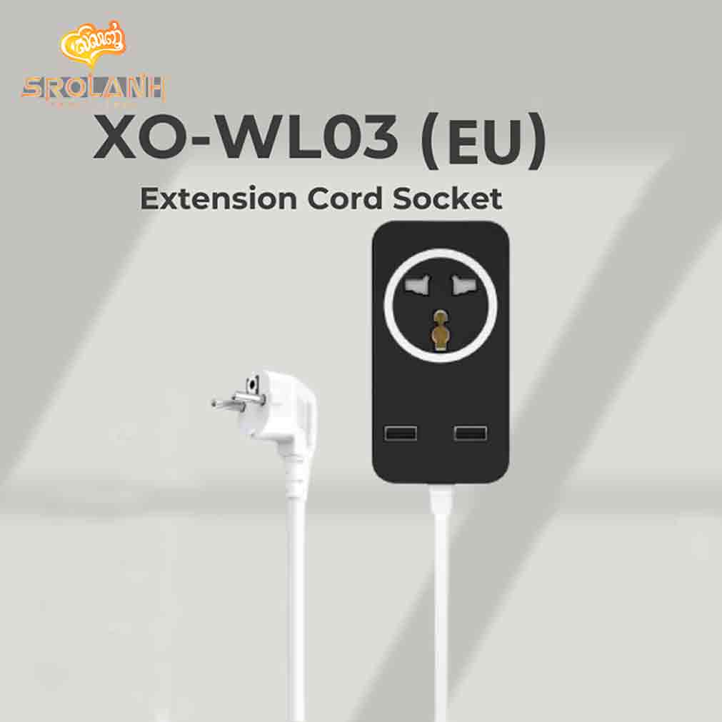 XO WL03 EU 10A Extension Cord Socket 1.8M