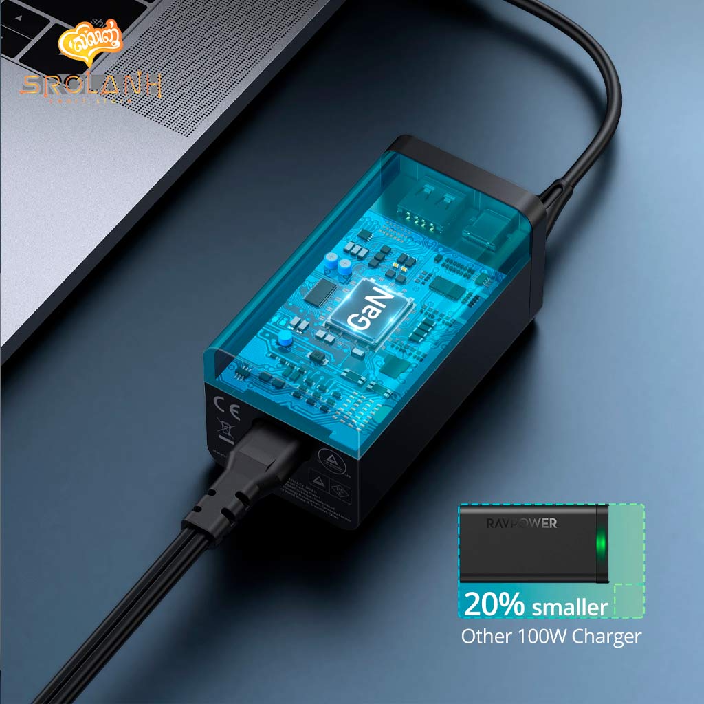 RAVPower PD Pioneer 120W 4 Ports Desktop Charger RP-PC146