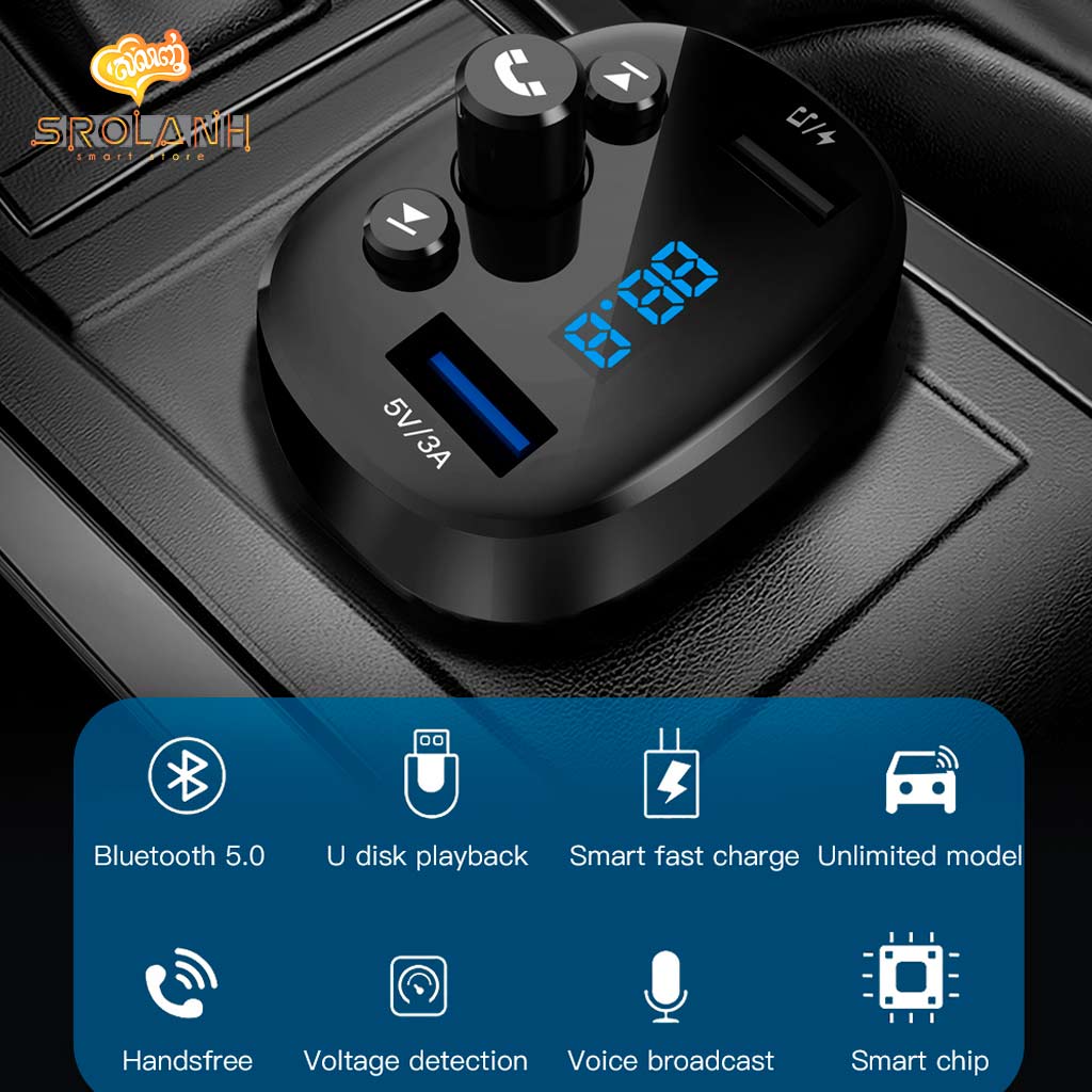 XO Car Charger 3.1A Bluetooth+FM BCC02