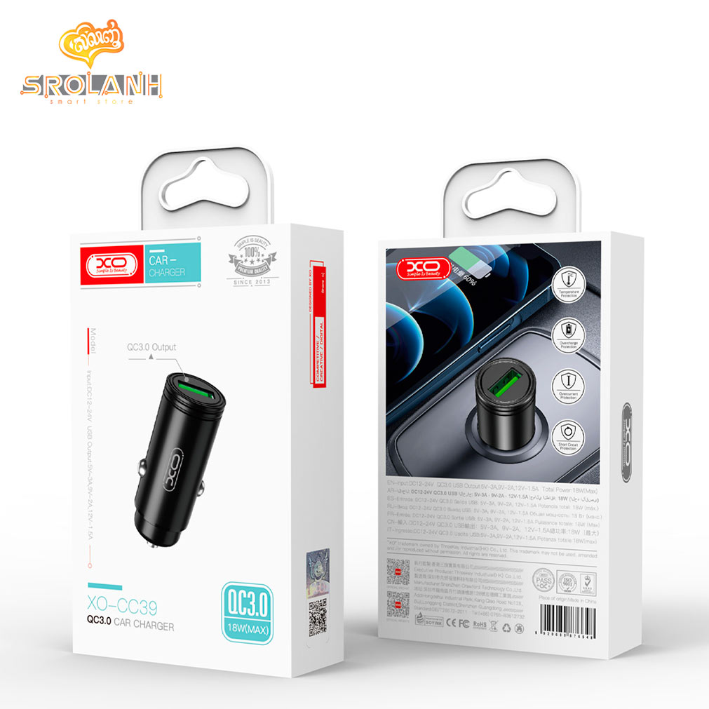 XO QC3.0 18W Car Charger