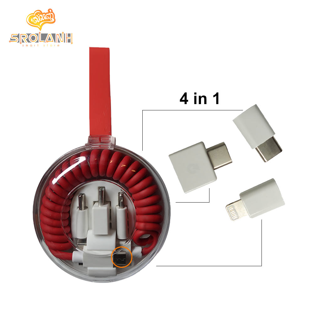 LIT The Portable Spring Data Cable 4in1 CBBOX-A02