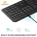 iClever Full Size Wireless Keyboard With Number Pad IC-GK08