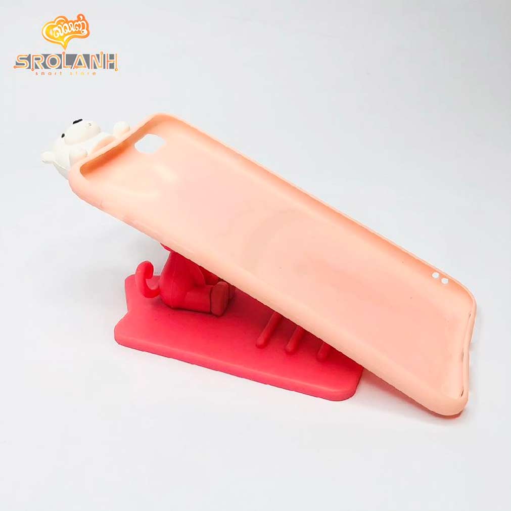 Super shock absorption case white head pig boy for iphone 6plus