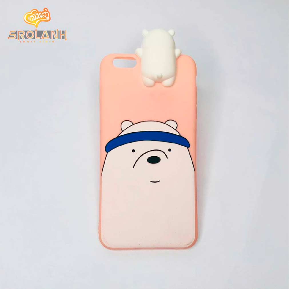 Super shock absorption case white head pig boy for iphone 6plus