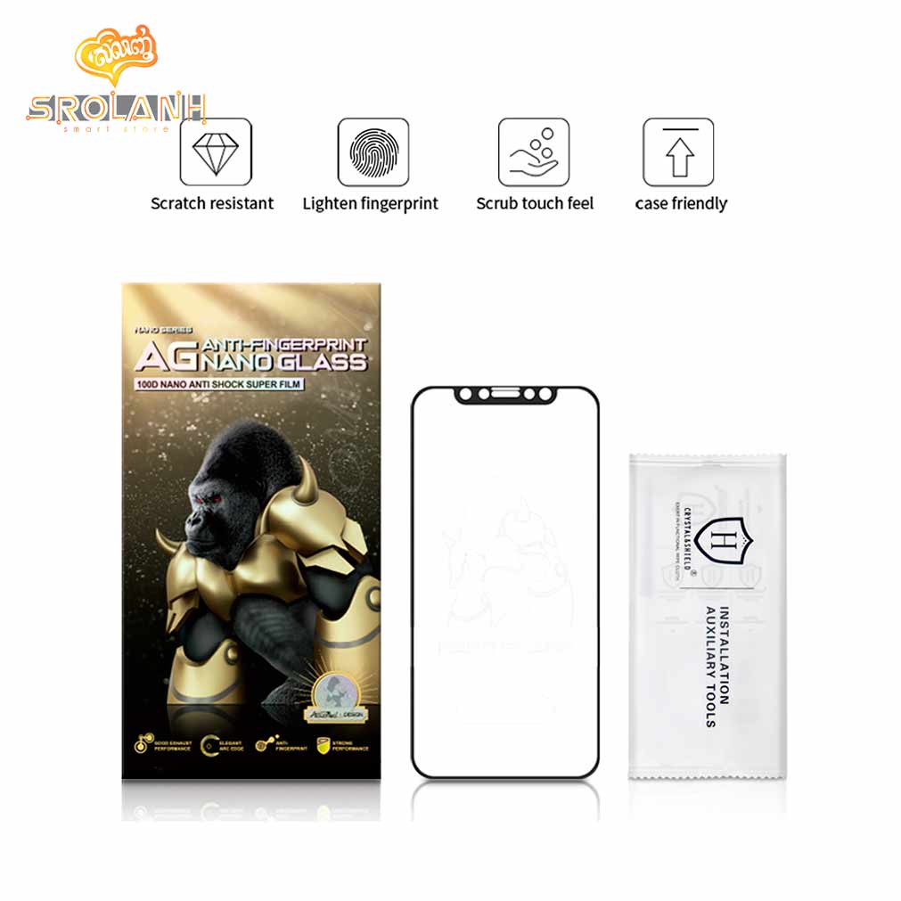 100D Nano Glass Series AG Anti-Fingerprint Shock Super Film for 12 Pro Max