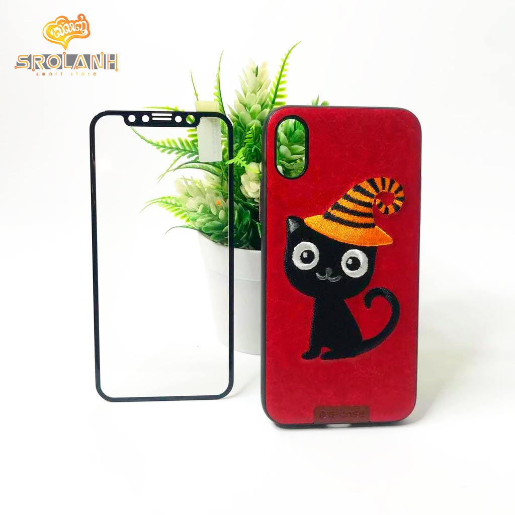 G-Case Cute Series(Cat)-RED For Iphone X