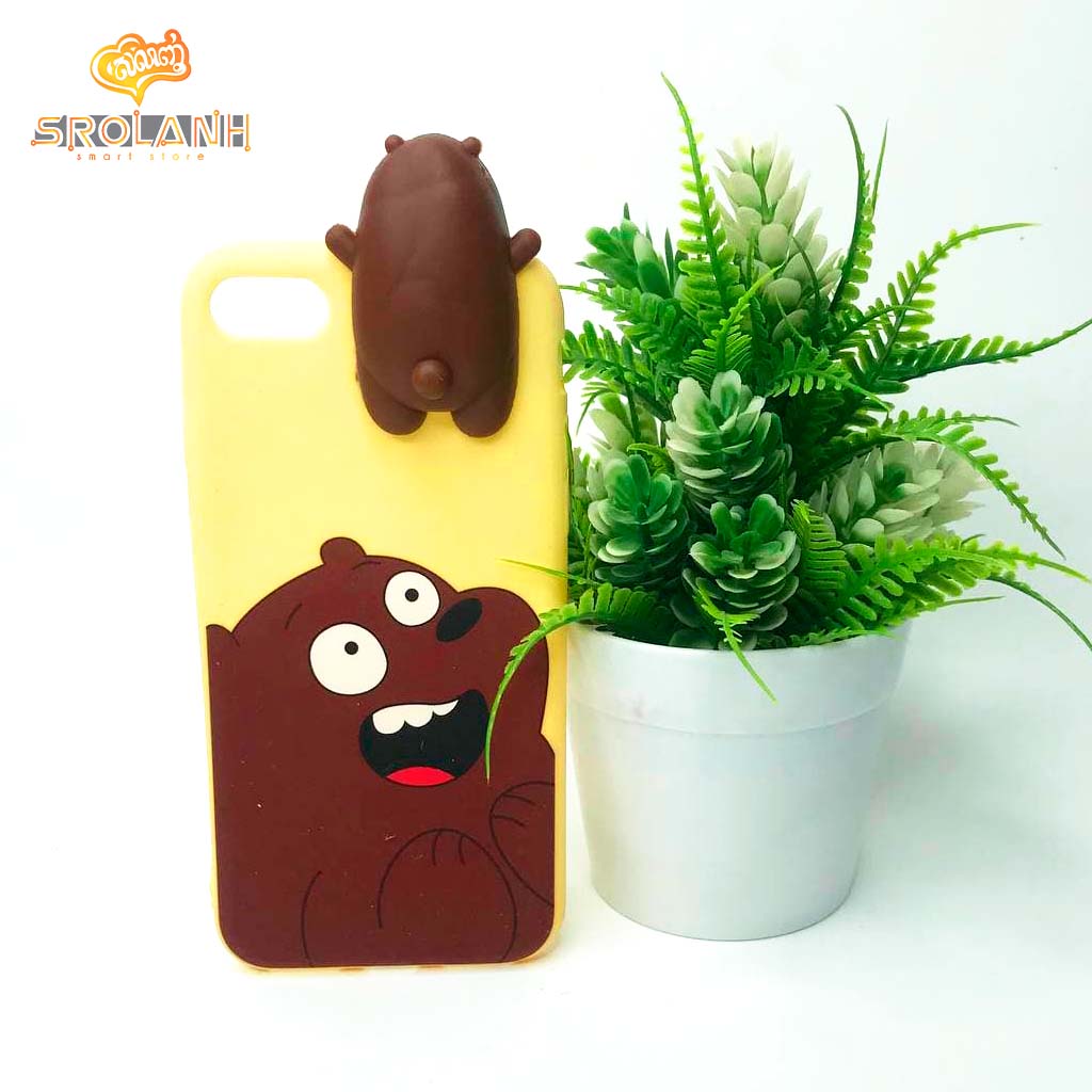 Super shock absorption case brown panda for iphone 7