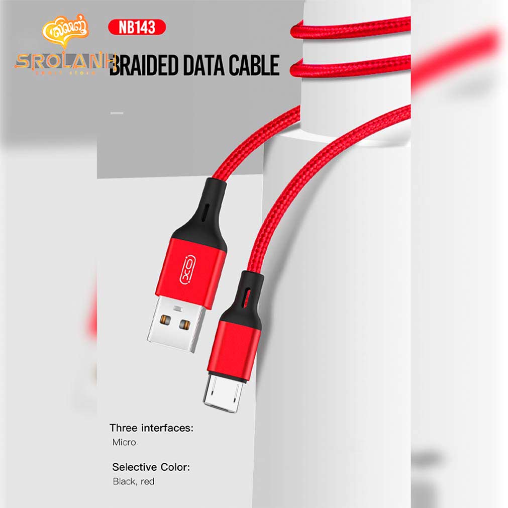 XO NB143 Braided Data Cable Micro 2M