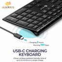 iClever IC-GK20 Wireless Keyboard USB-C And USB-A Plug And Play