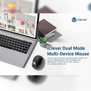 iClever MD165 Dual Mode Wireless Mouse, Bluetooth Type-C Rechargeable Mouse, 2.4G Wireless Computer