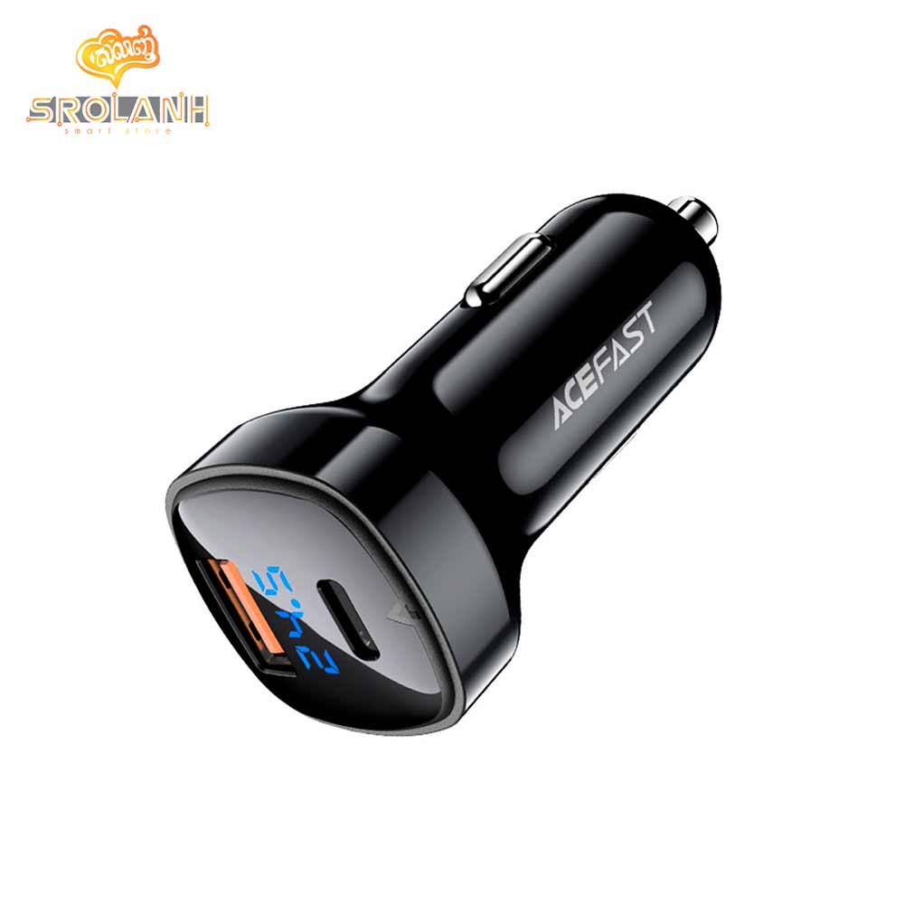 ACEFAST B4 Digital Display 66W ( USB-C + USB-A ) Dual Port Car Charger