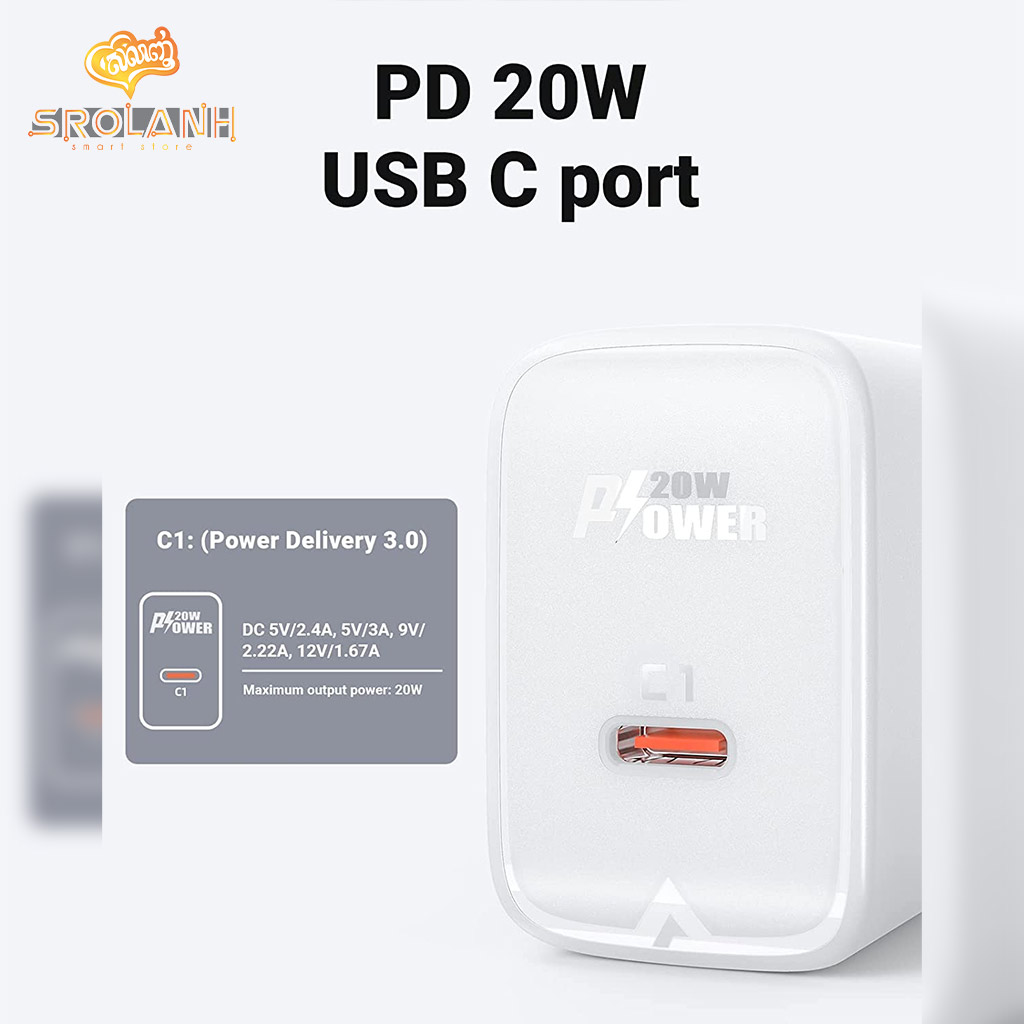 ACEFAST A3 PD20W Single USB-C Charger (US)