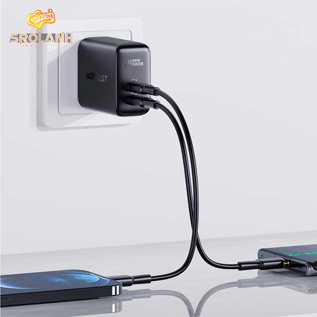 ACEFAST A11 PD40W (USB-C+USB-C) Dual Port Charger (US)