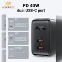 ACEFAST A11 PD40W (USB-C+USB-C) Dual Port Charger (US)