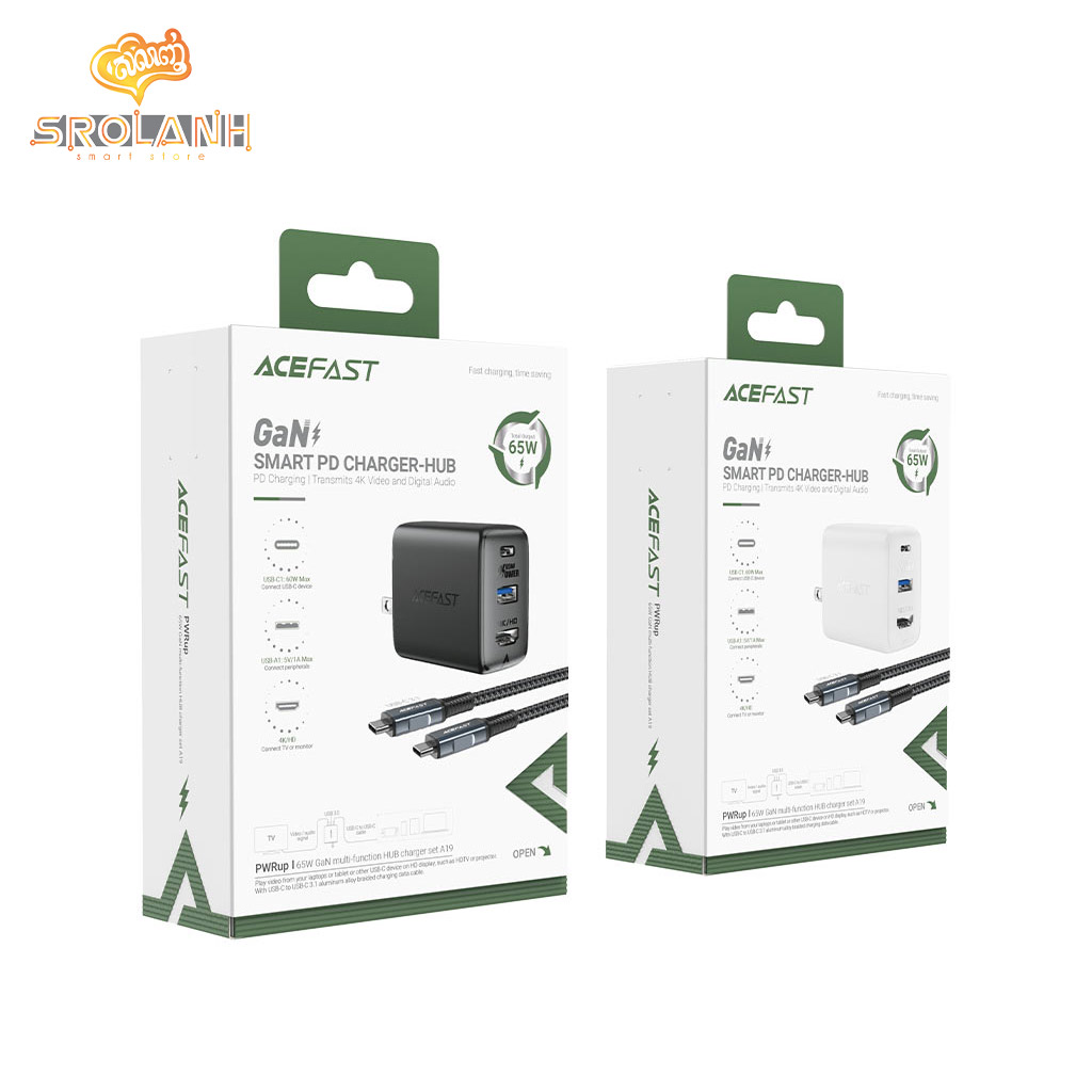 ACEFAST A19 65W GaN Multi-Function HUB Charger Set (US)
