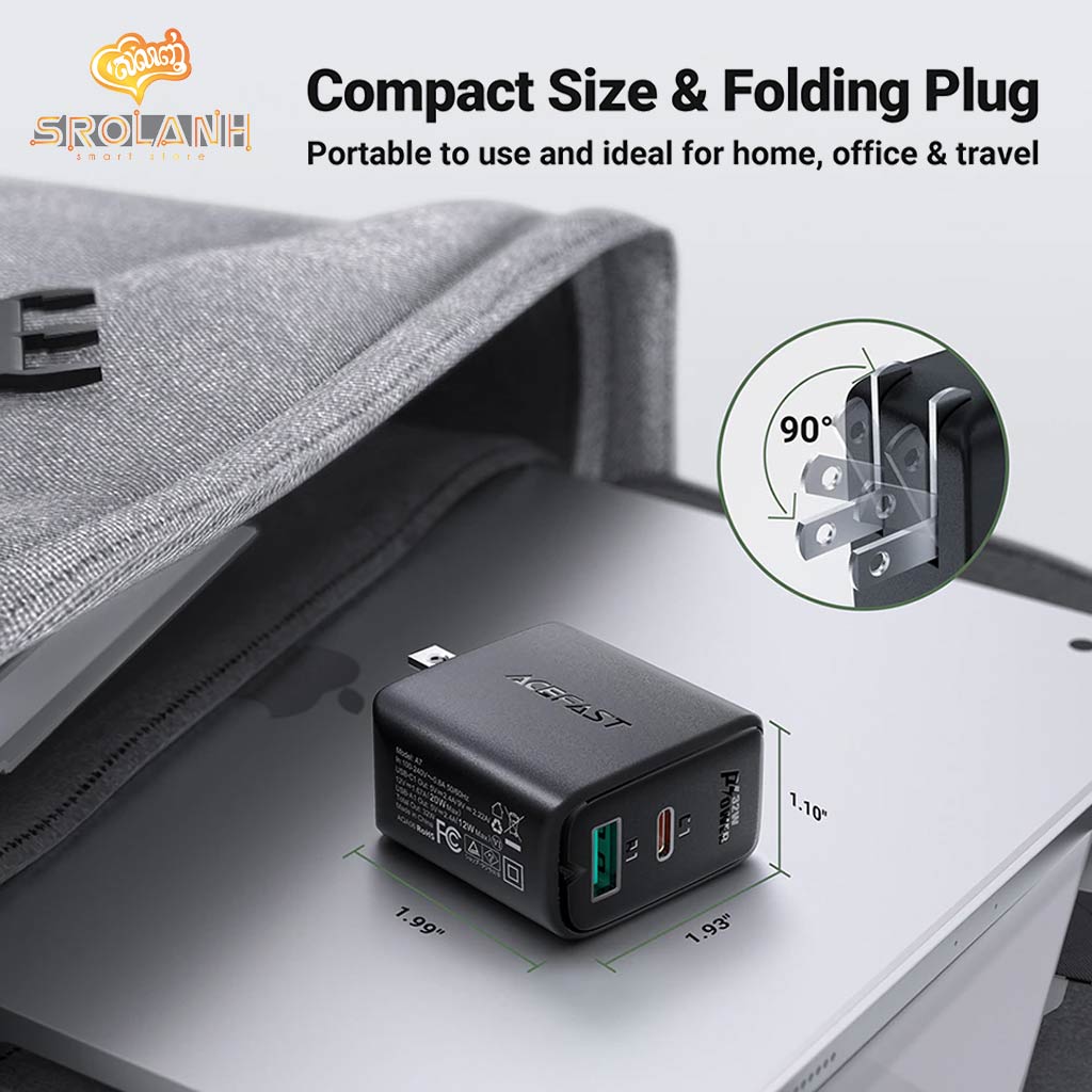 ACEFAST A7 PC32W (USB-C+USB-A) Dual Port Charger (US)