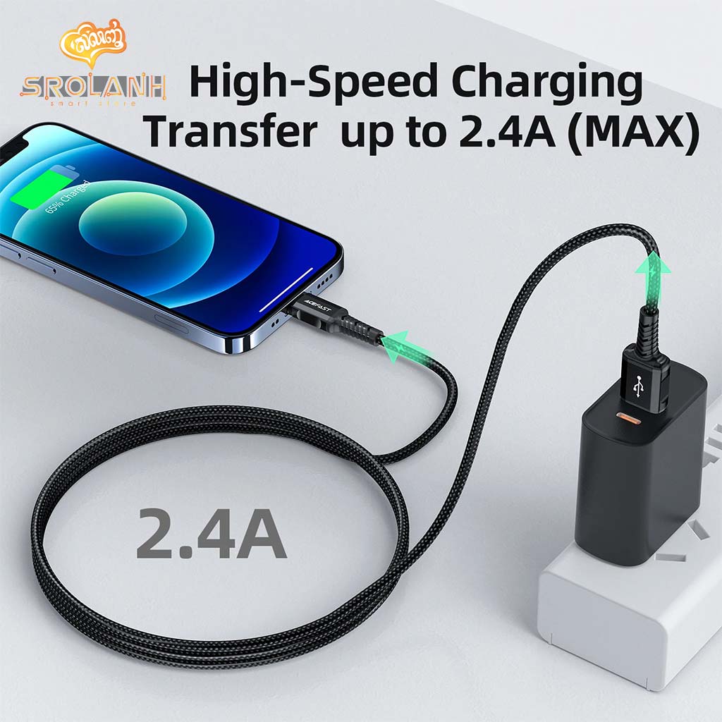 ACEFAST C1-02 USB-A To Lightning Aluminum Alloy Charging Data Cable