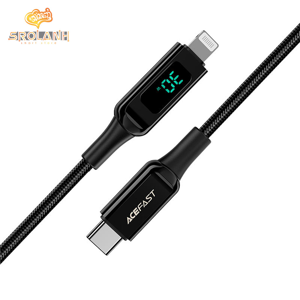 ACEFAST C6-01 USB-C To Lightning Znic Alloy Digital Display Braided Charging Data Cable