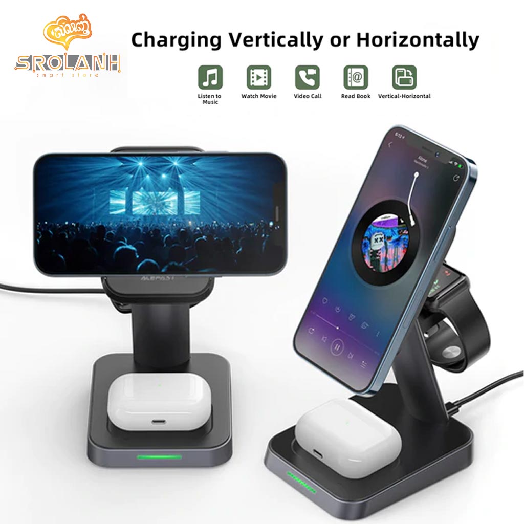 ACEFAST E3 Desktop Three-in-One Wireless Charging Stand