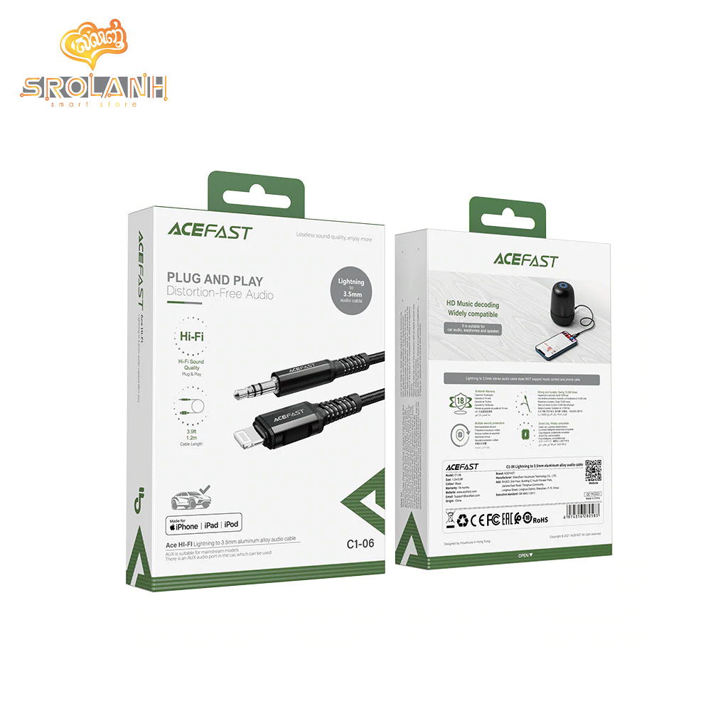 ACEFAST C1-06 Lightning To 3.5mm Aluminum Alloy Audio Cable