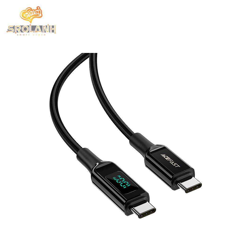 ACEFAST C6-03 USB-C To USB-C 100W Zinc Alloy Digital Display Braided Charging Data Cable