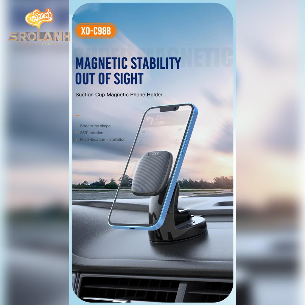 XO C98B Magnetic Phone Holder in Car Center Console