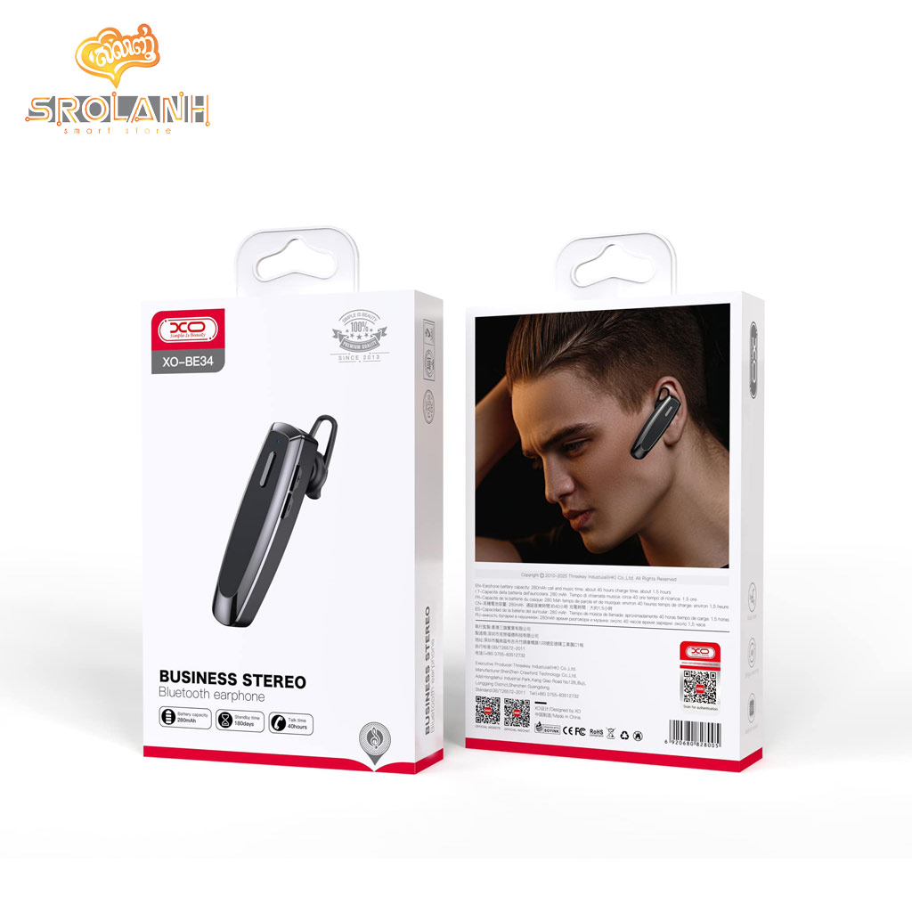 XO BE34 Smart Bluetooth Headphones with Long Battery Life