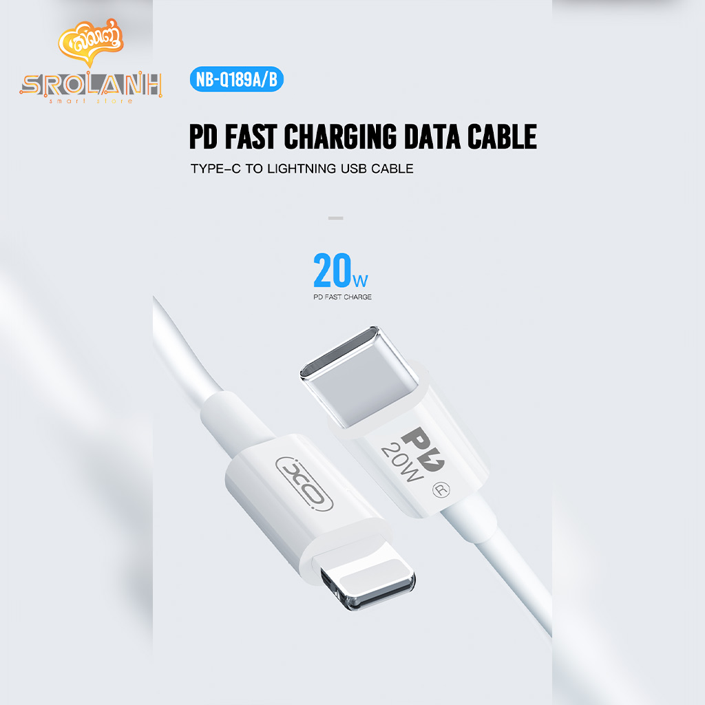 XO NB-Q189A PD 20W Charger Cable Type-c to Lightning  1M