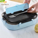 Lunch Box 4 Ports Square Buckled Compartment