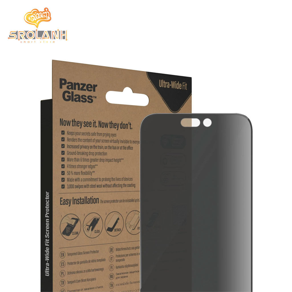 PanzerGlass Ultra Wide Fit Privacy iPhone 14 Pro Max 6.7