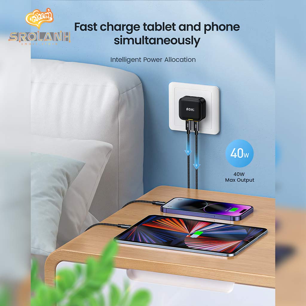 AOHi MagCube 40W Charger with Dual-Port