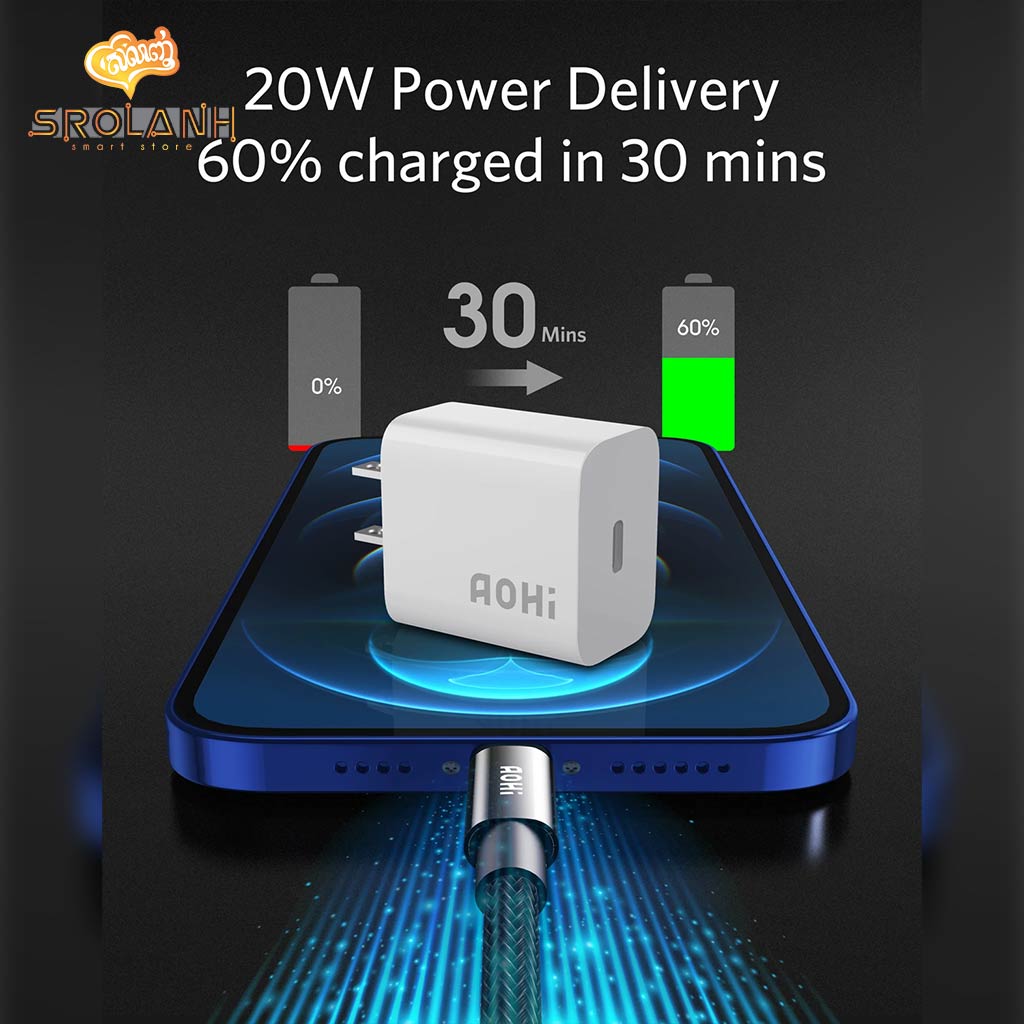 AOHi Fast Charger USB C Power Adapter 20W