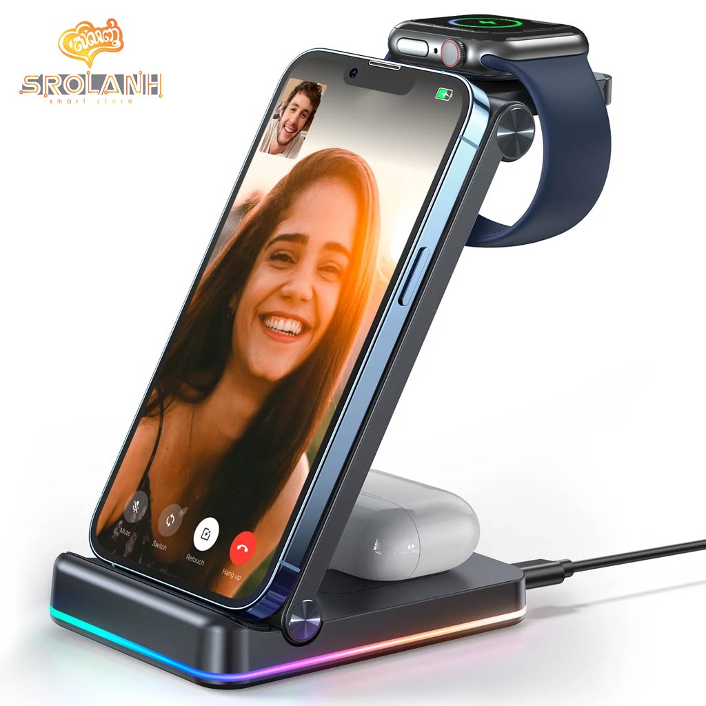 Joyroom 3-in-1 Foldable Wireless Charging Station JR-WQN01