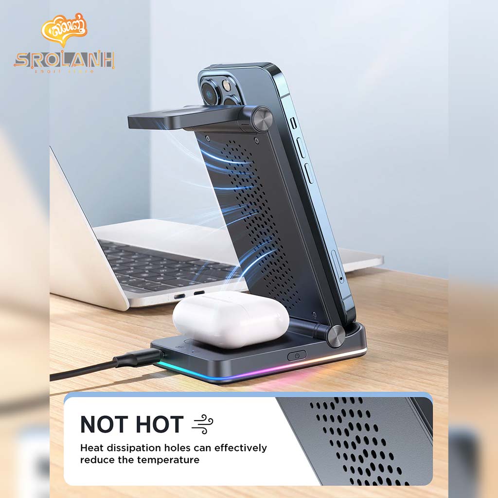 Joyroom 3-in-1 Foldable Wireless Charging Station JR-WQN01