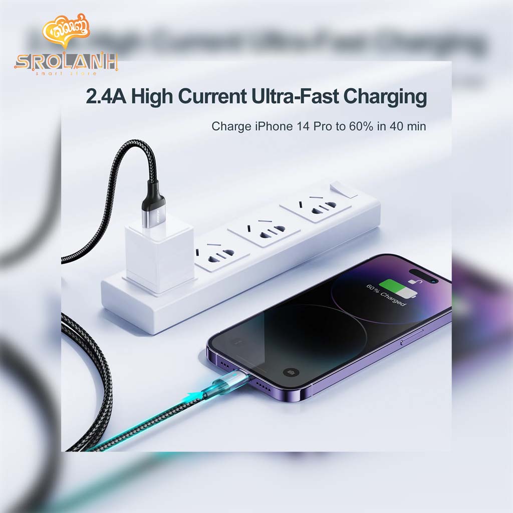 Joyroom 2.4A USB-A to Lightning Fast Charging 2M S-UL012A10