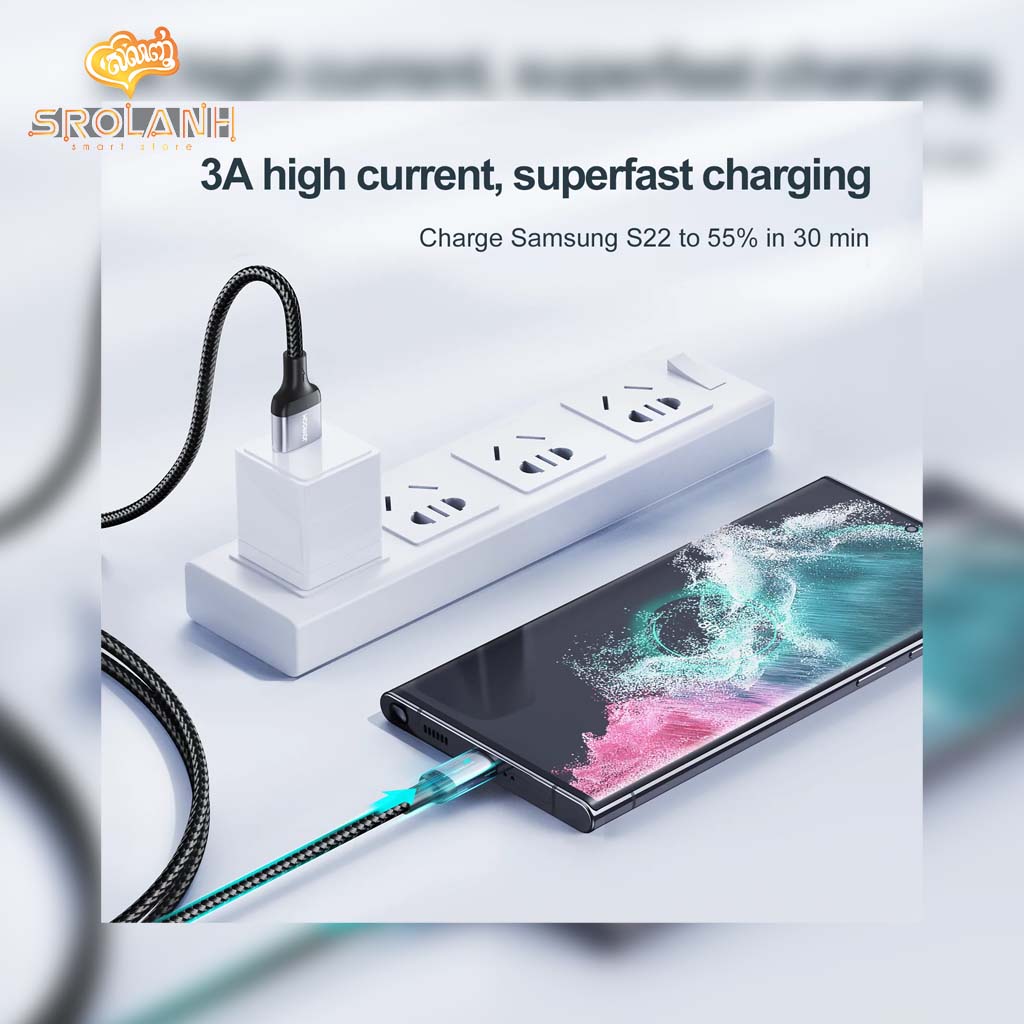 Joyroom 3A USB-A to Type-C Fast Charging 2M S-UL027A10