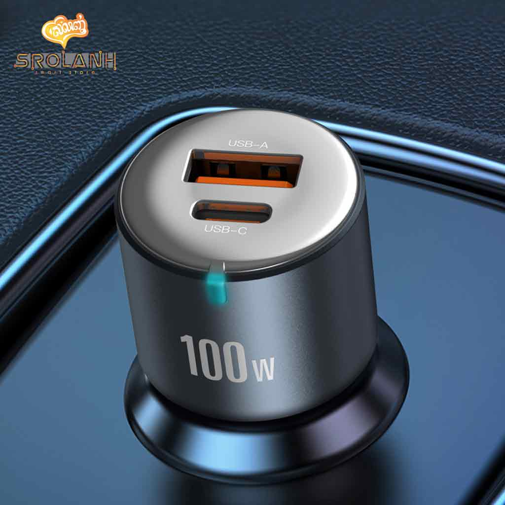 XO CC47 PD65W+USB35W Shared 100W Metal High Power Car Charger