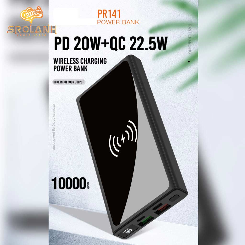 XO PR141 Wireless Fast Charging QC22.5W+PD20W+WIR15W 10000mAh