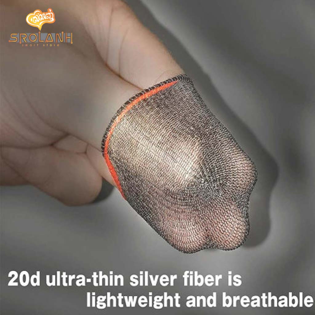 XO ZT-1B Silver Fiber Mobile Game Finger Sleeve