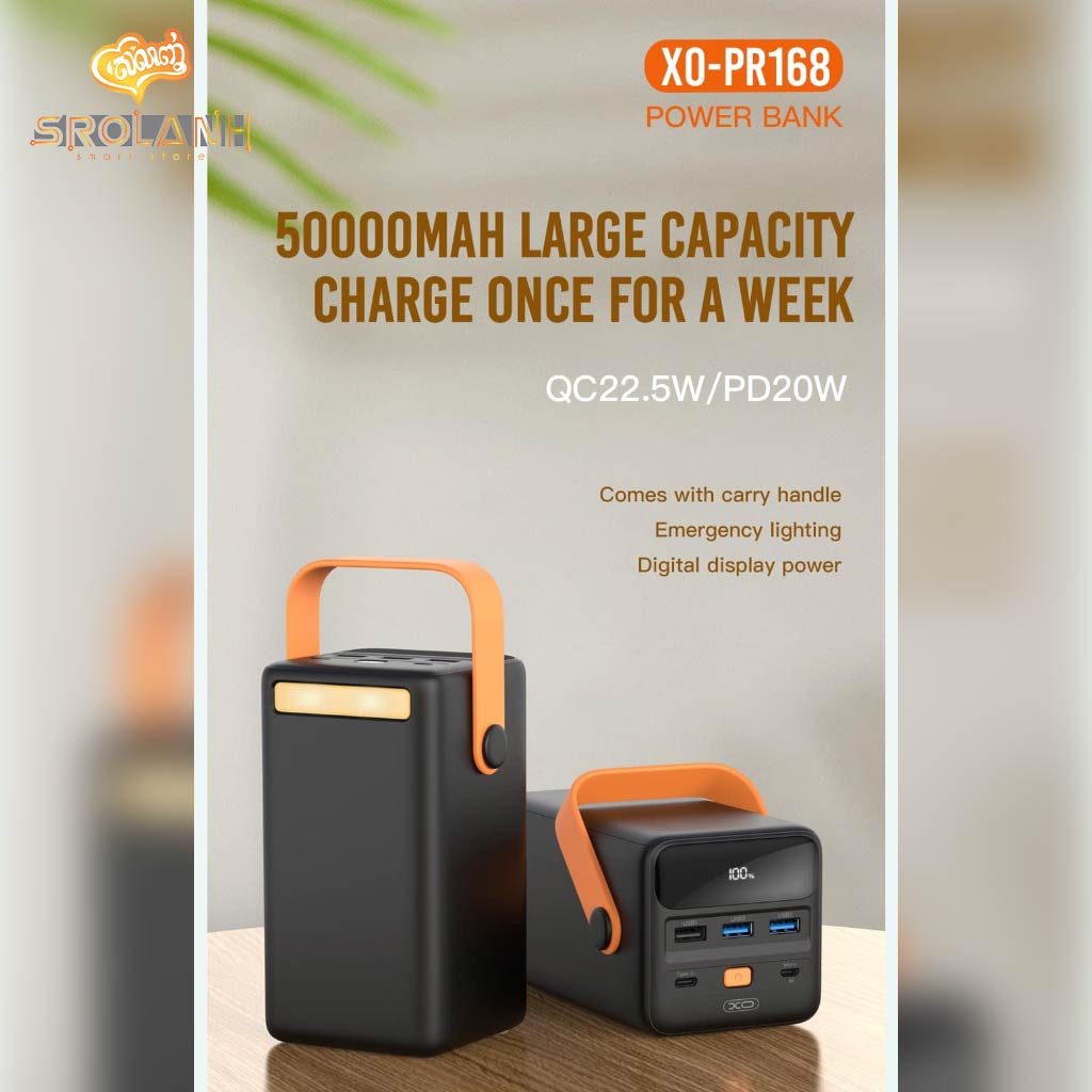 XO PR168 50000mAh With Carrying Handle (QC22.5W/PD20W)