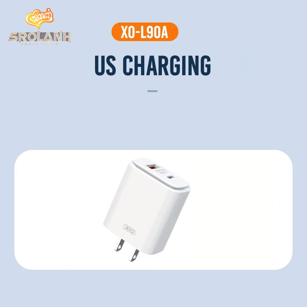 XO L90A US PD20W+QC18W Light Fast Charging