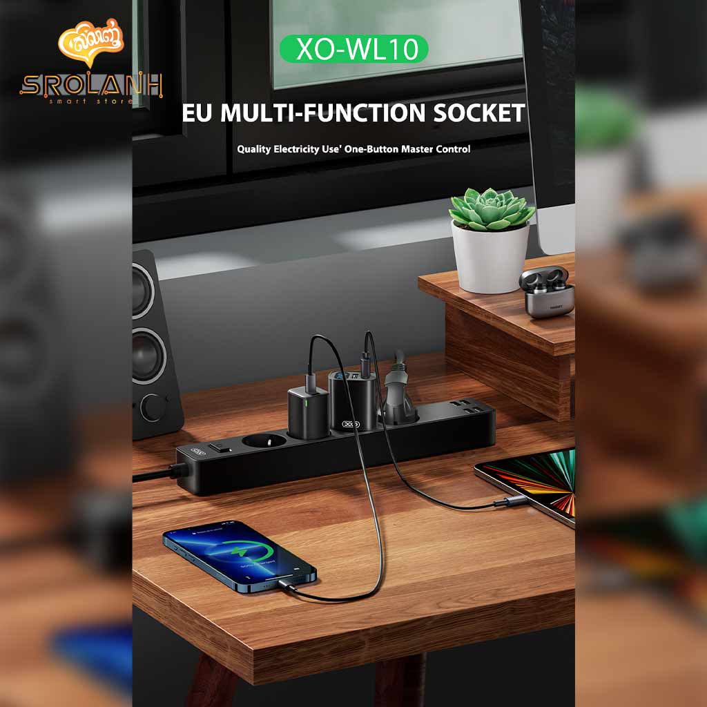 XO WL10 (EU) 4USB Function Socket 1.8 Meters (4AC+4USB)